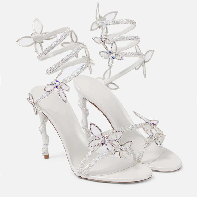 Butterfly Elegance Heeled Sandals